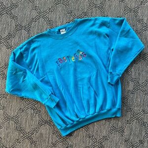 Vintage 90s Las Vegas‎ Embroidered Destination Crewneck Sweatshirt Size Large